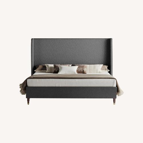 Used Wade Logan Dark Gray Queen Bed for sale on AptDeco