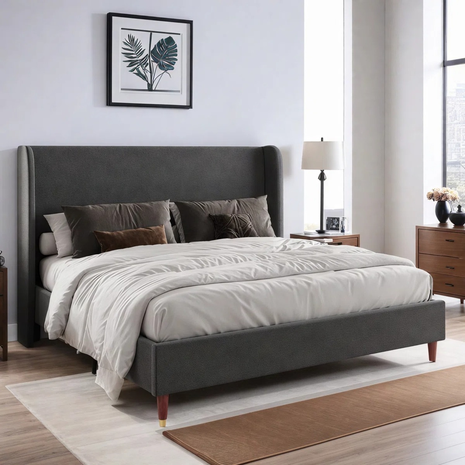 Wade Logan Dark Gray Queen Bed - image-3