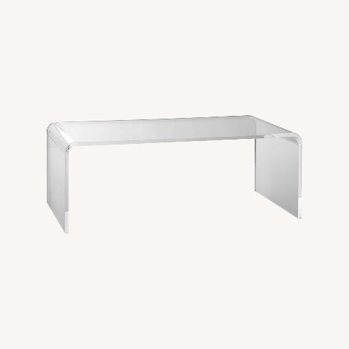 Used CB2 Peekaboo Acrylic Tall + Short Coffee Tables for sale on AptDeco