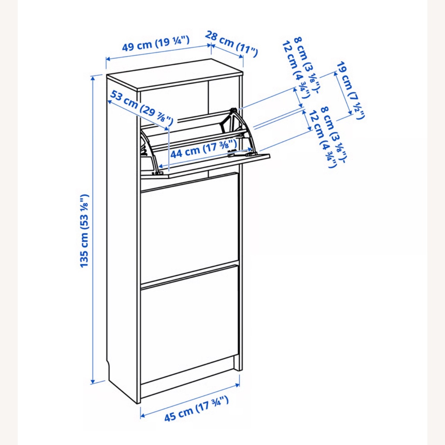 IKEA Bissa Modern Shoe Cabinet - image-6