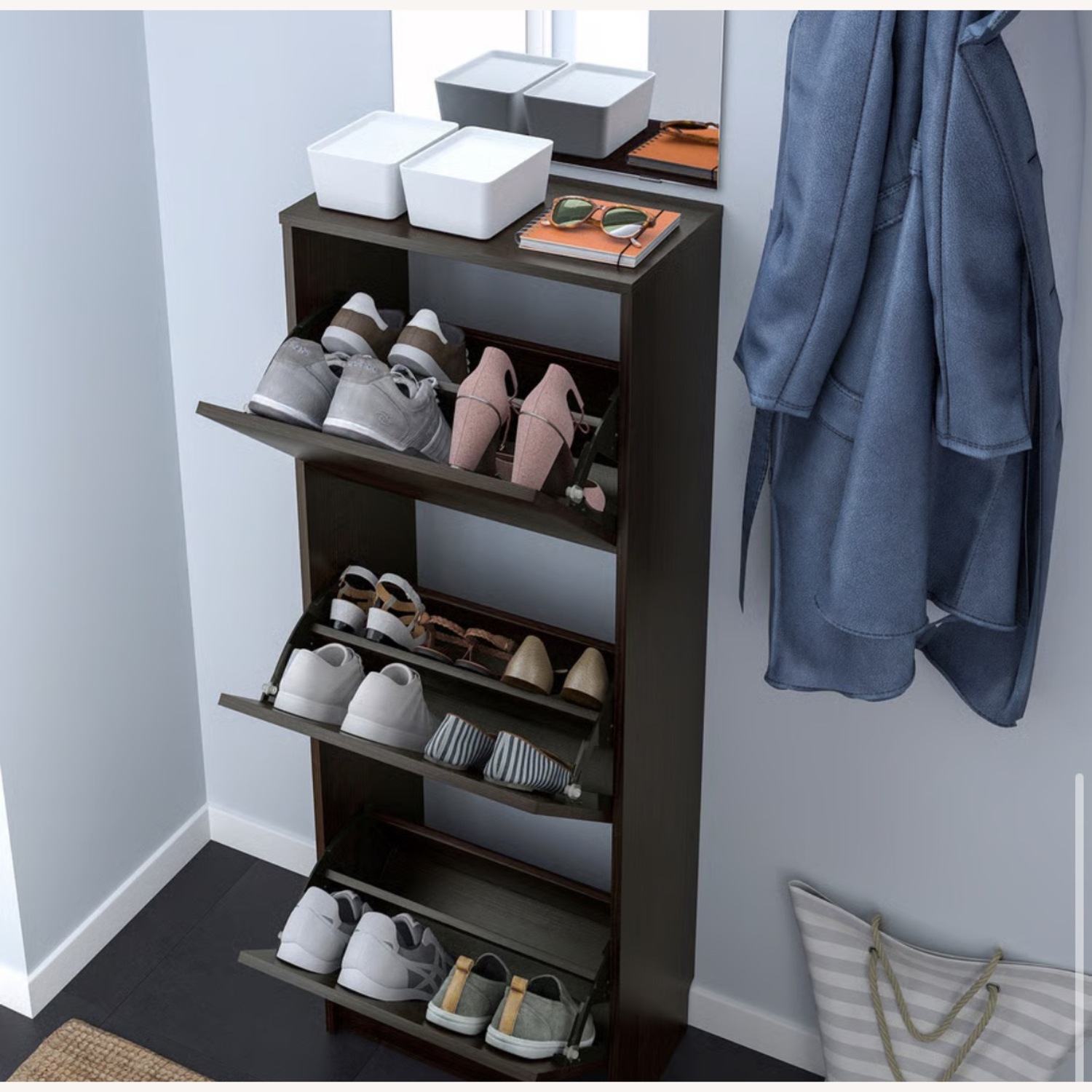 IKEA Bissa Modern Shoe Cabinet - image-5