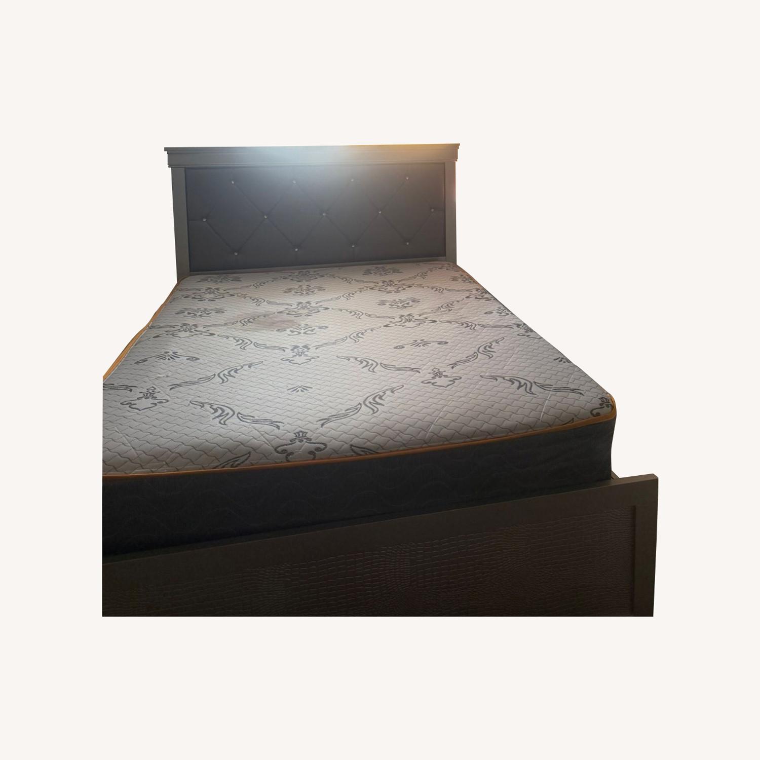 Gray Queen Bed - image-0