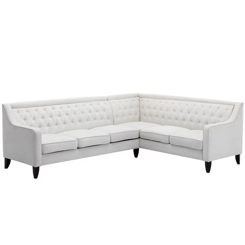 Used Large Off-White Linen Corner Couch for sale on AptDeco