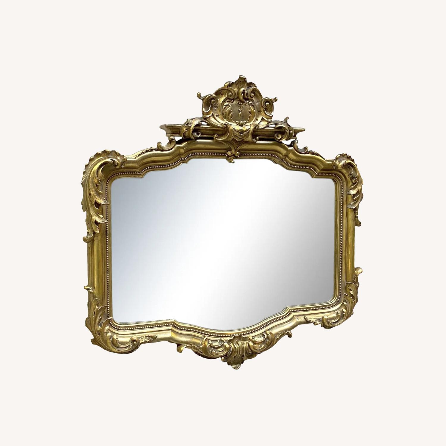 19th Century French Rococo Gilt Mirror - image-0
