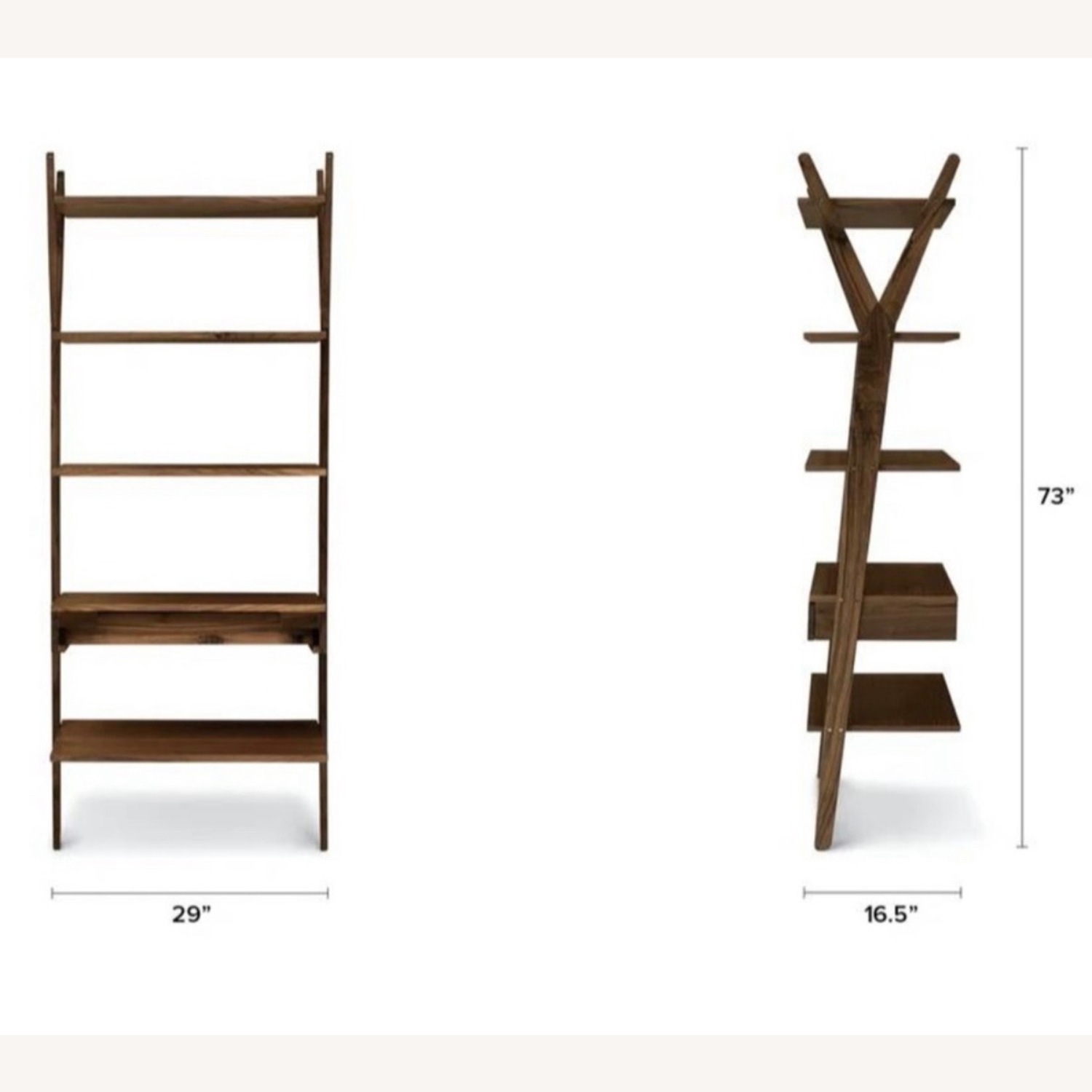 Article Lignum Walnut Wood Shelving Unit - image-6