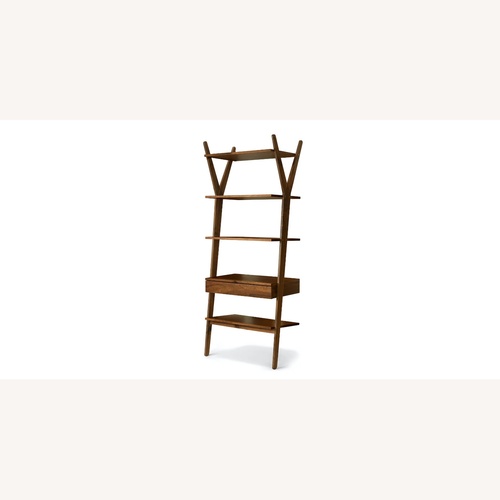 Used Article Lignum Walnut Wood Shelving Unit for sale on AptDeco