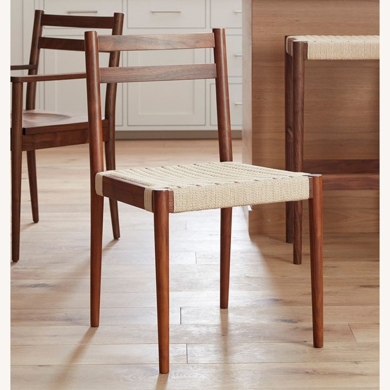 Shaw Dining Side Chairs with Woven Seat - image-1