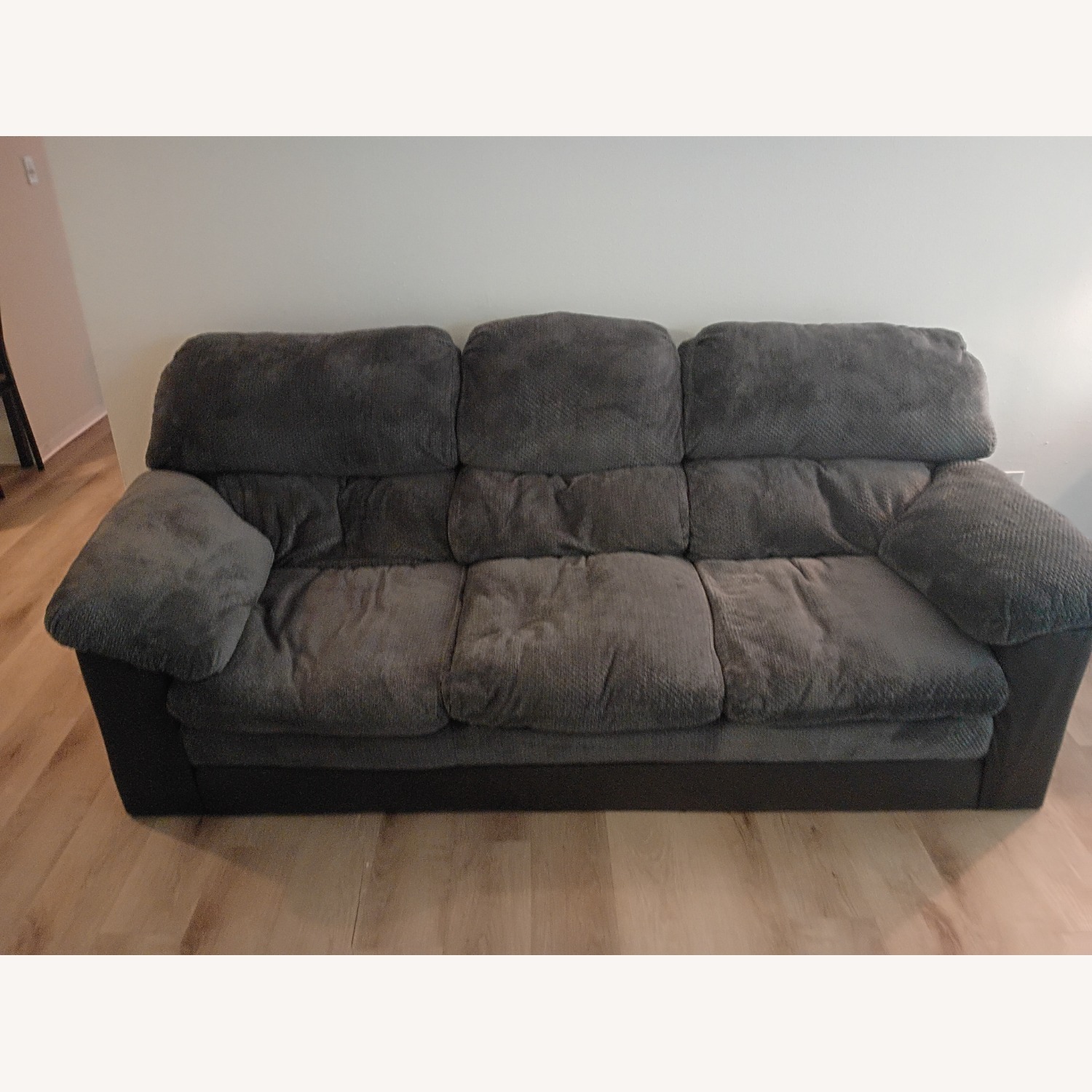 Percy Charcoal Gray Sofa - image-1