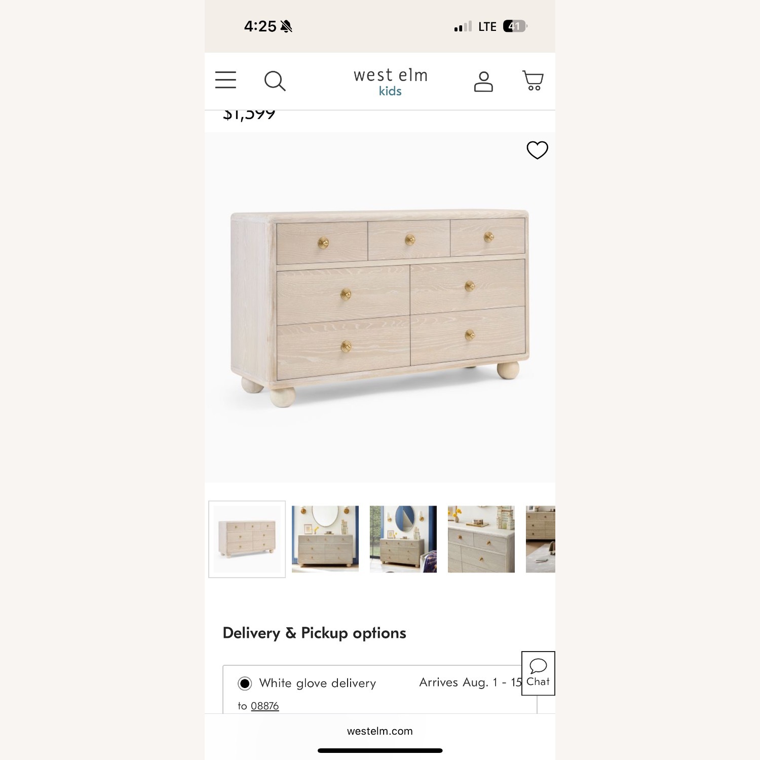 Kids Joseph Altuzarra Sphere Foot 7-Drawer Dresser (56") - image-5