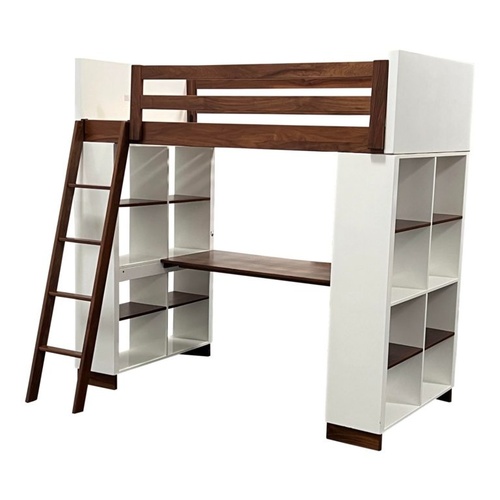 Used Room & Board Loft Bed W Desk & 4-Drawer Dresser for sale on AptDeco