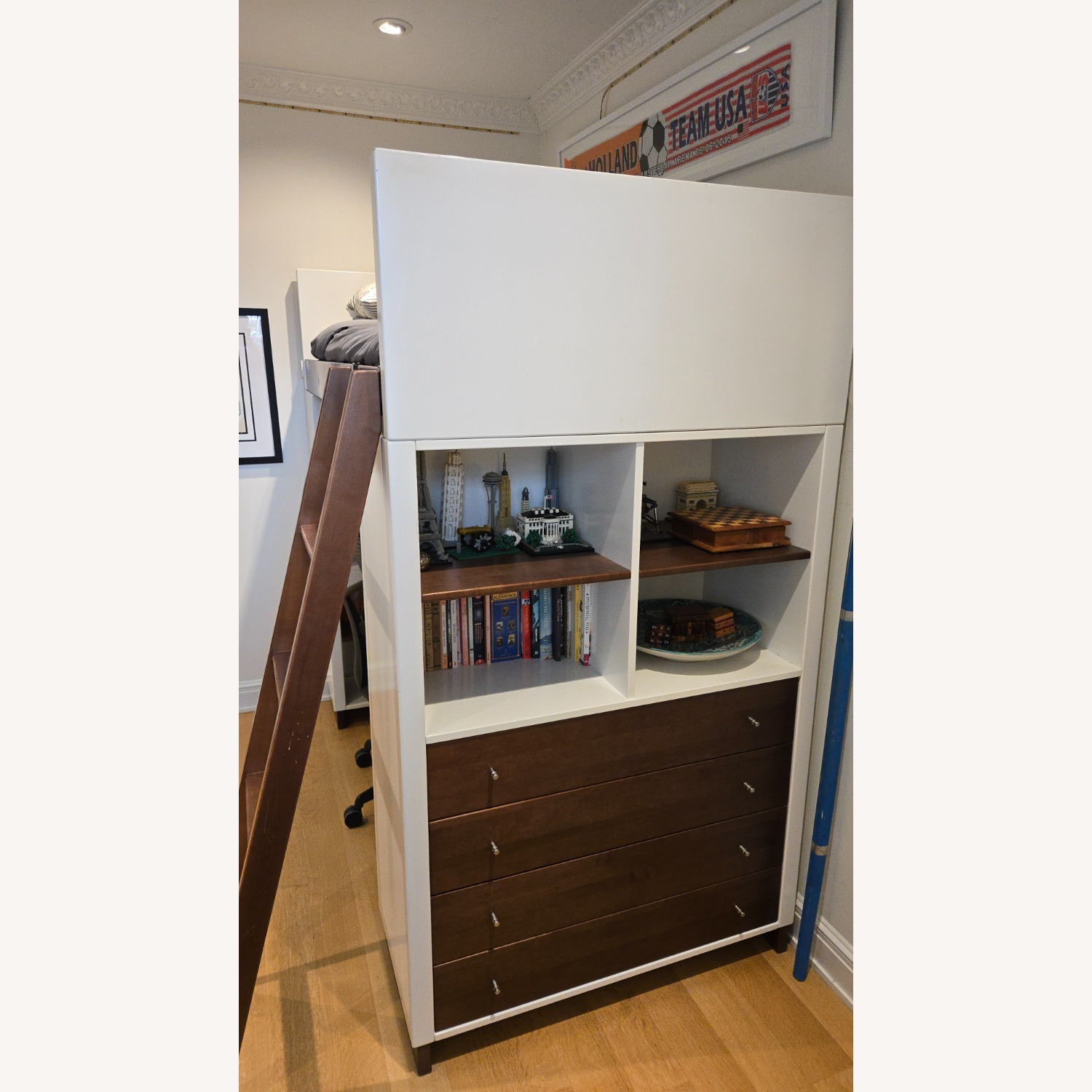 Room & Board Loft Bed W Desk & 4-Drawer Dresser - image-3