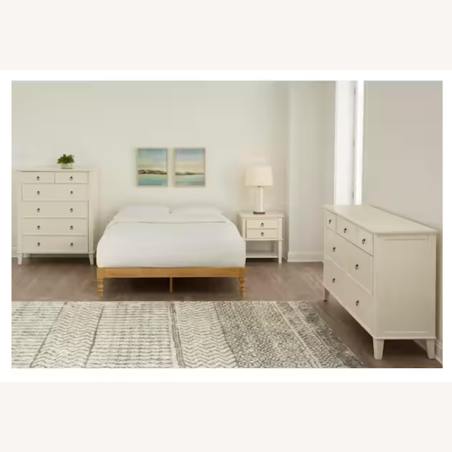 Natural Wood Bedframe - image-1