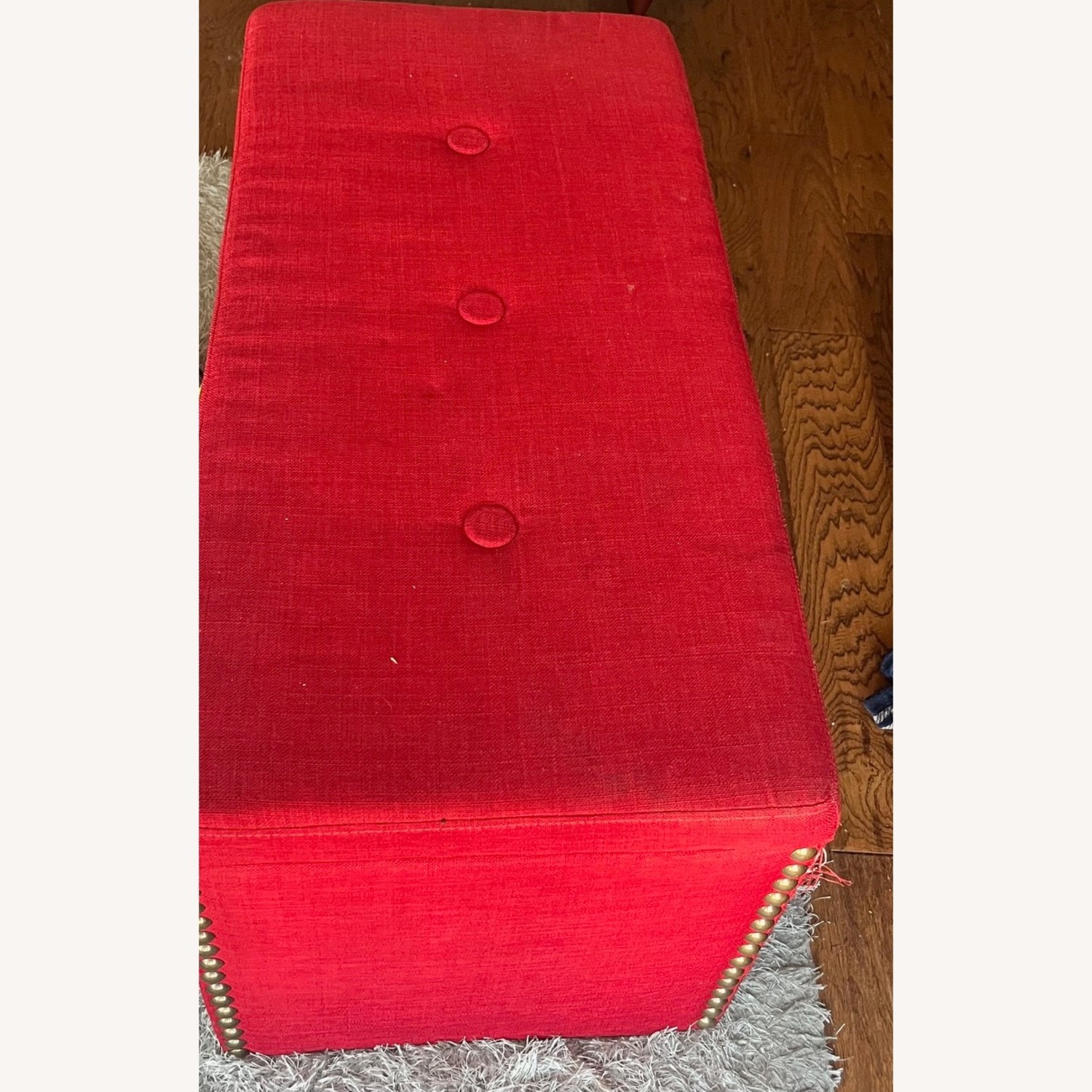 Lovely Red Ottoman - image-3