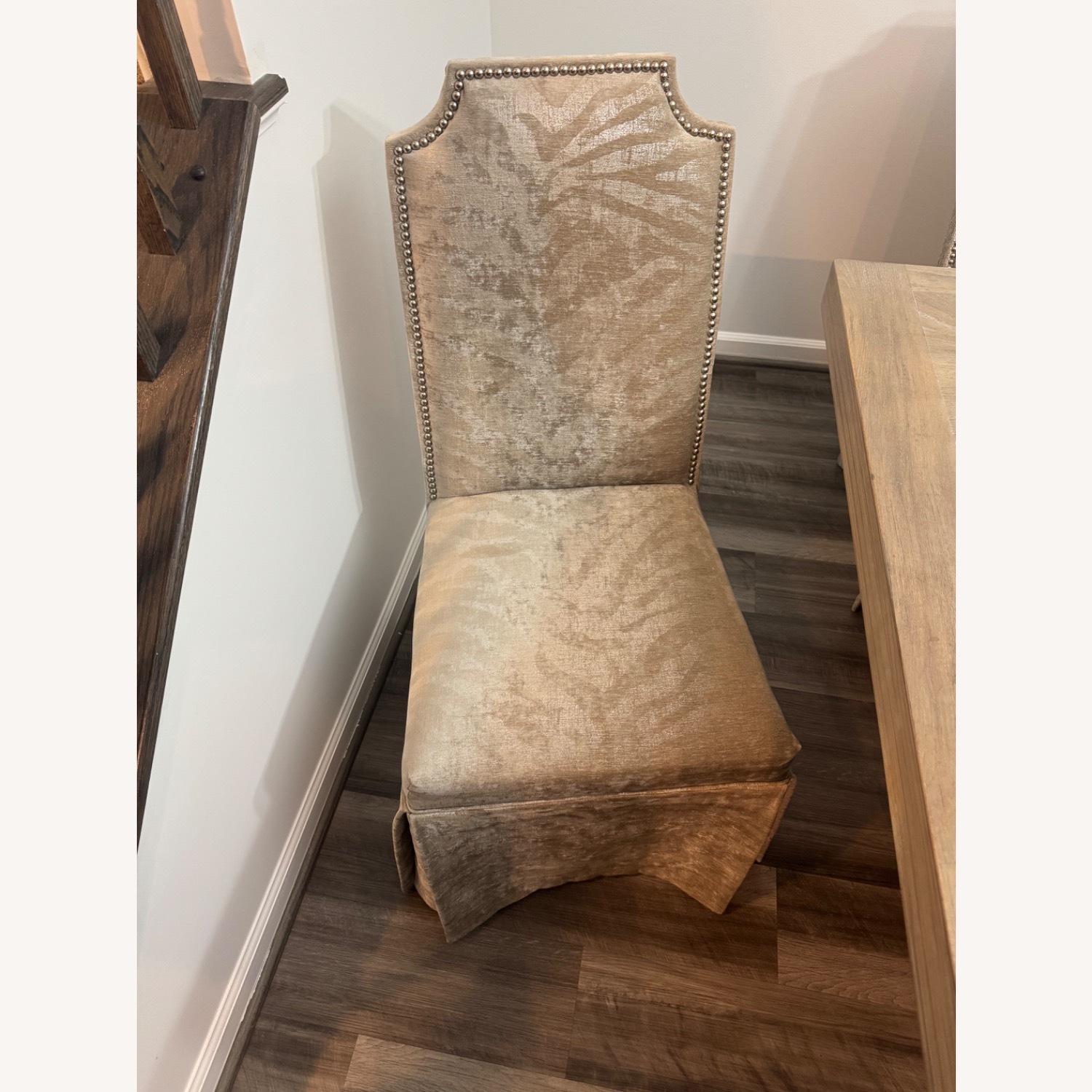 Light Grey Dining Table Set with Chairs - image-5