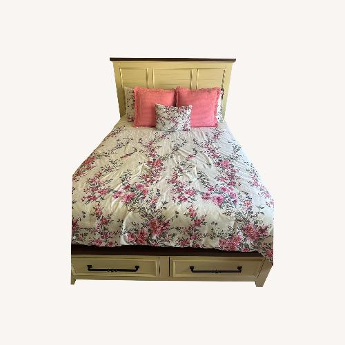 Used Bed Frame with 6 Drawers for Storage for sale on AptDeco