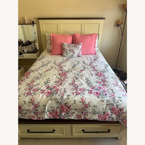Used Bed Frame with 6 Drawers for Storage for sale on AptDeco