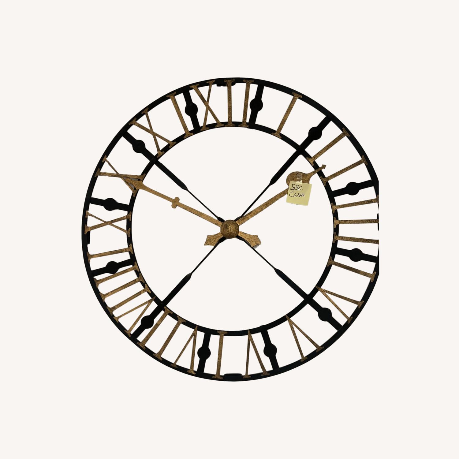 Ethan Allen 42” Iron Decorative Wall Clock - image-0