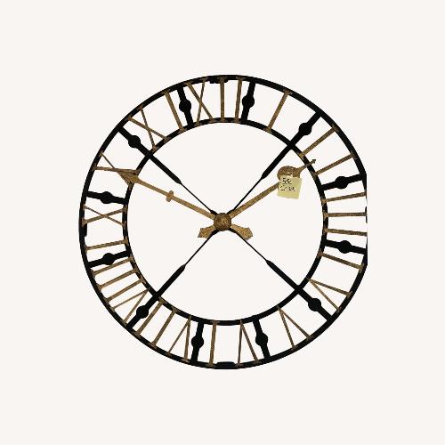 Used Ethan Allen 42” Iron Decorative Wall Clock for sale on AptDeco