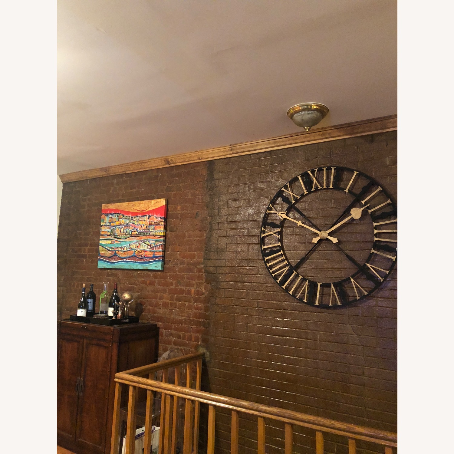 Ethan Allen 42” Iron Decorative Wall Clock - image-4