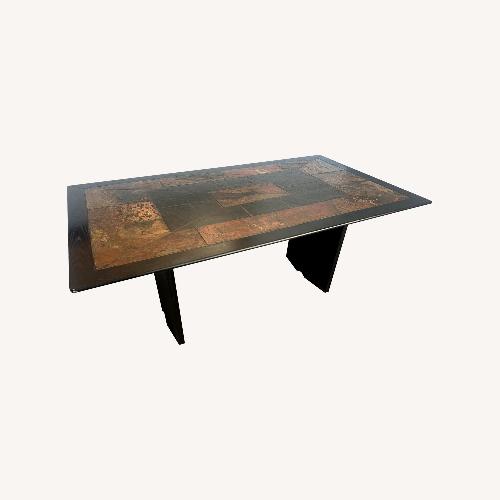 Used Mid-Century Modern Slate Stone Dining Table for sale on AptDeco