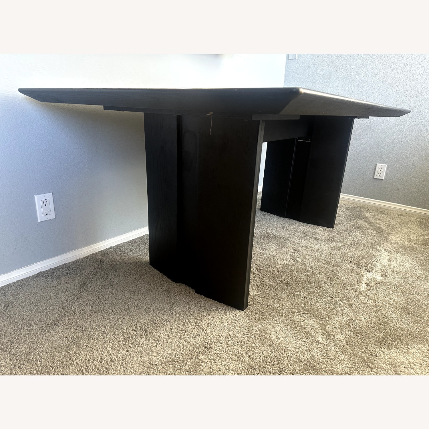 Mid-Century Modern Slate Stone Dining Table - image-5