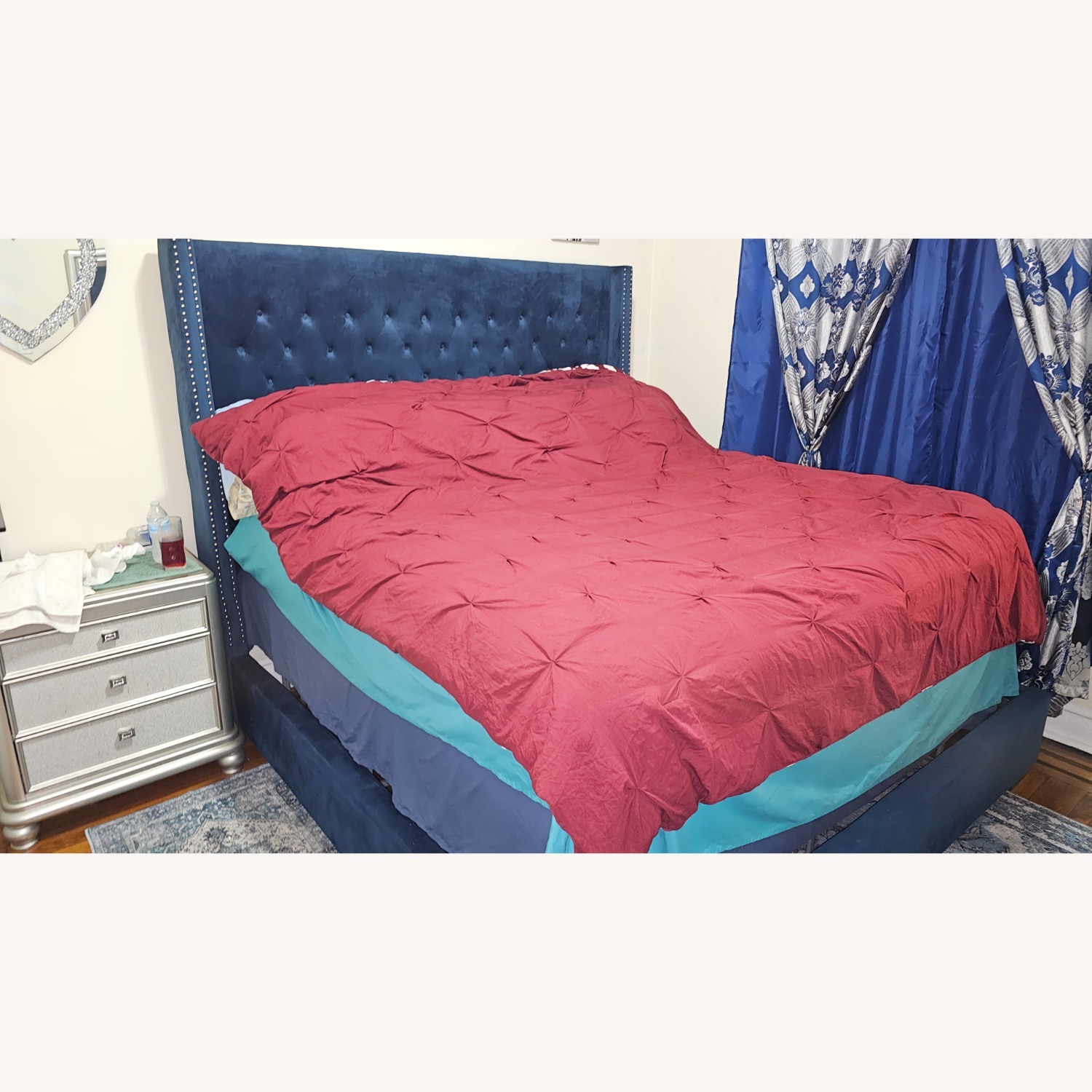 atin Blue King Sized Bed - image-2