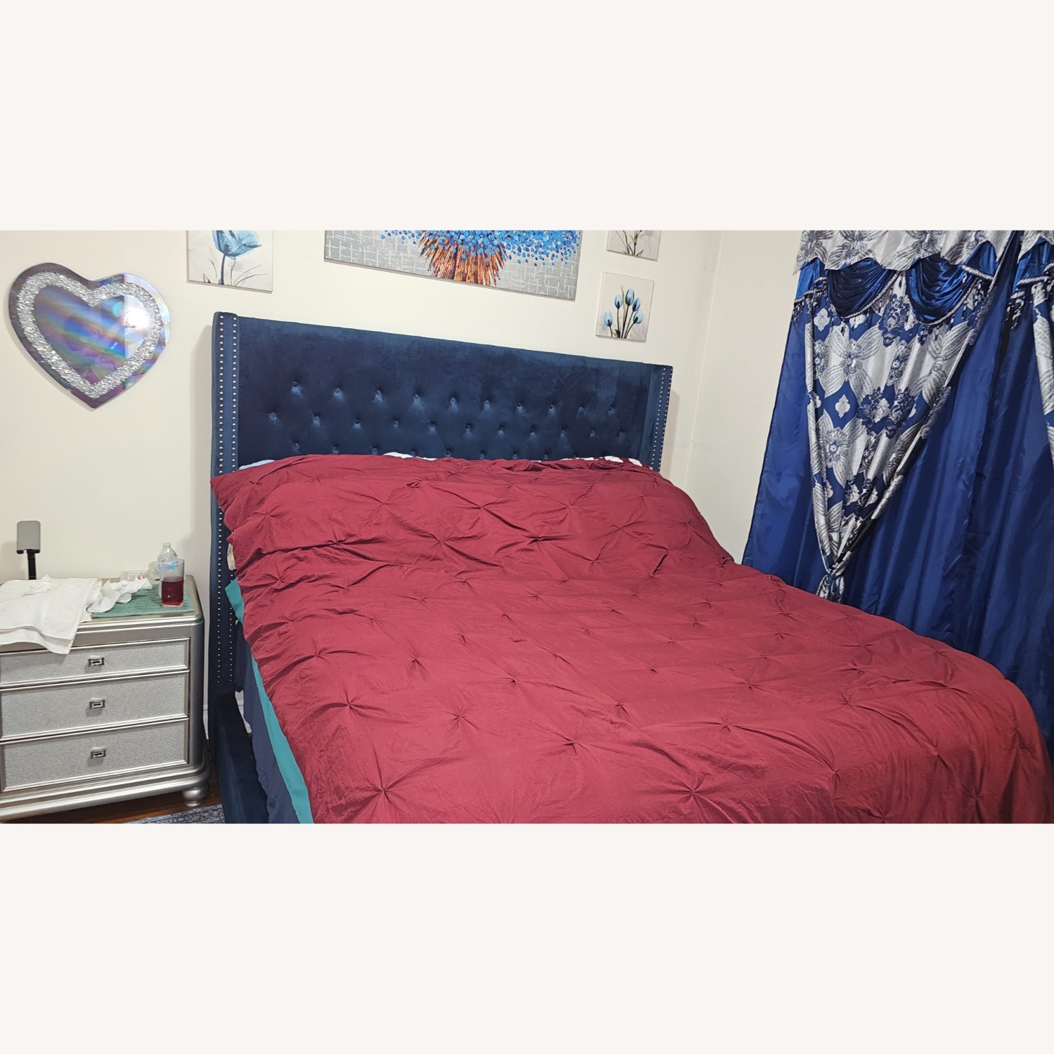 atin Blue King Sized Bed - image-1