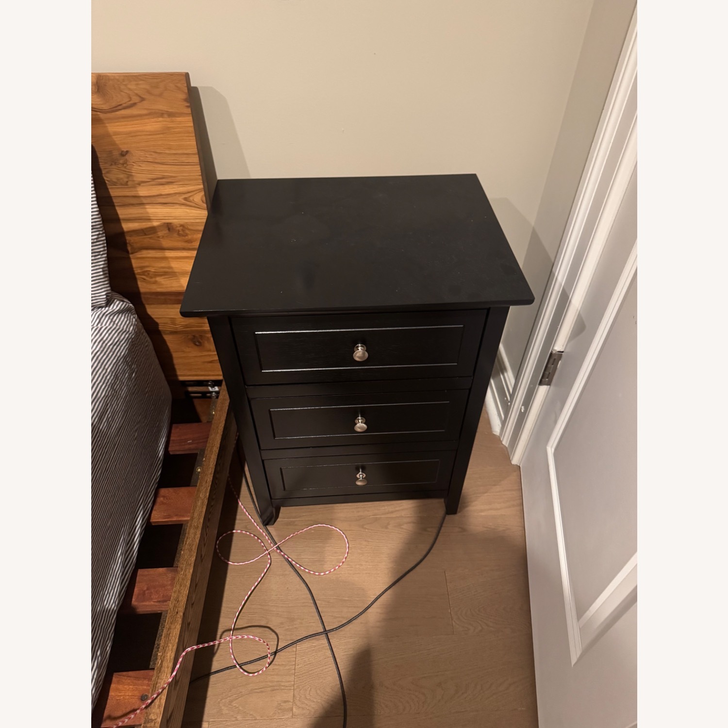 Denez Black Nightstand - image-2
