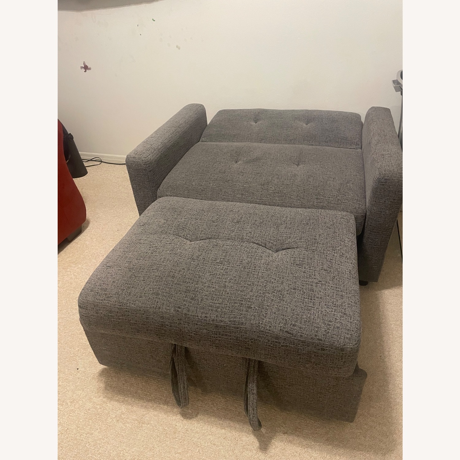 Noah Convertible Sleeper Chair-and-a-Half, Gray - image-6