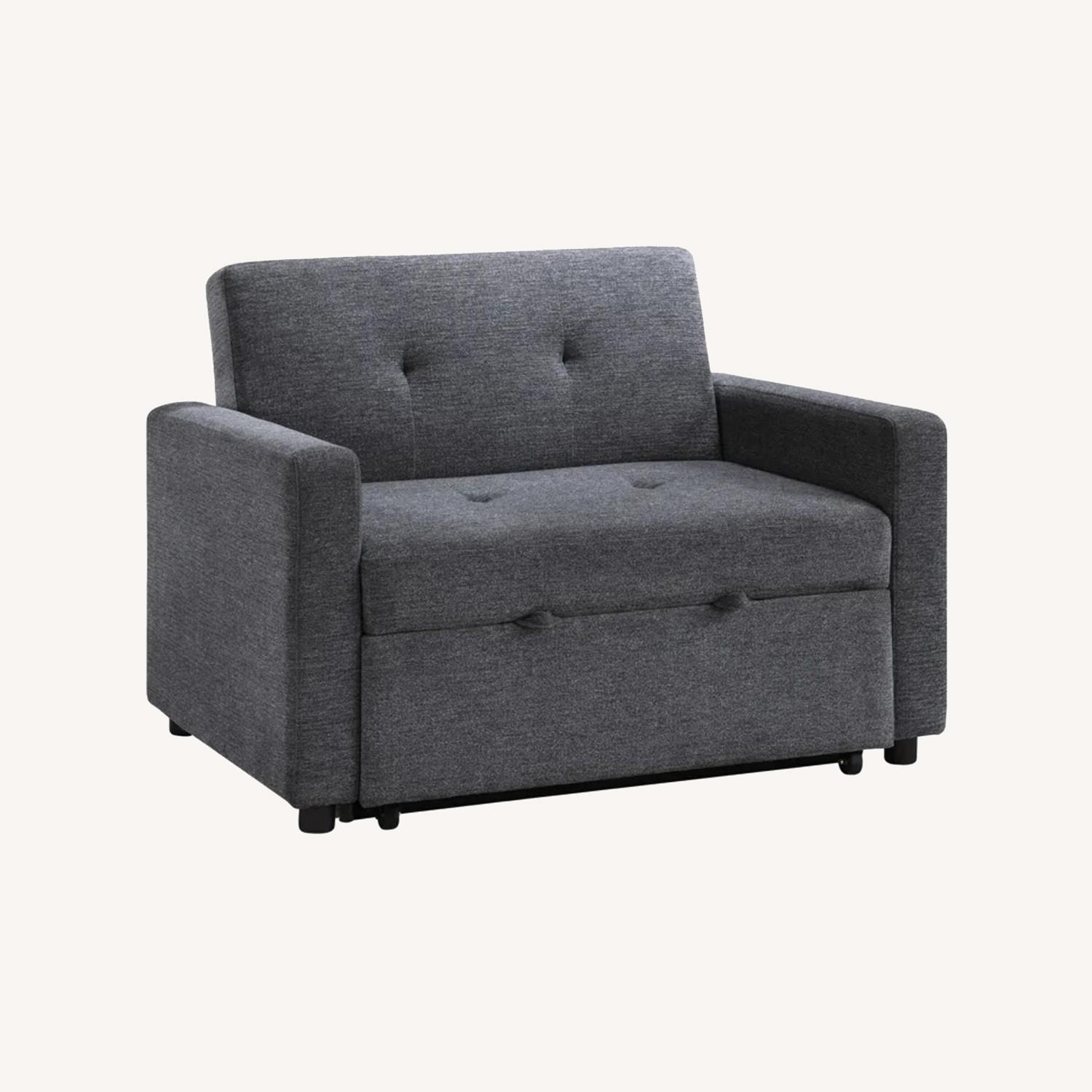 Noah Convertible Sleeper Chair-and-a-Half, Gray - image-0