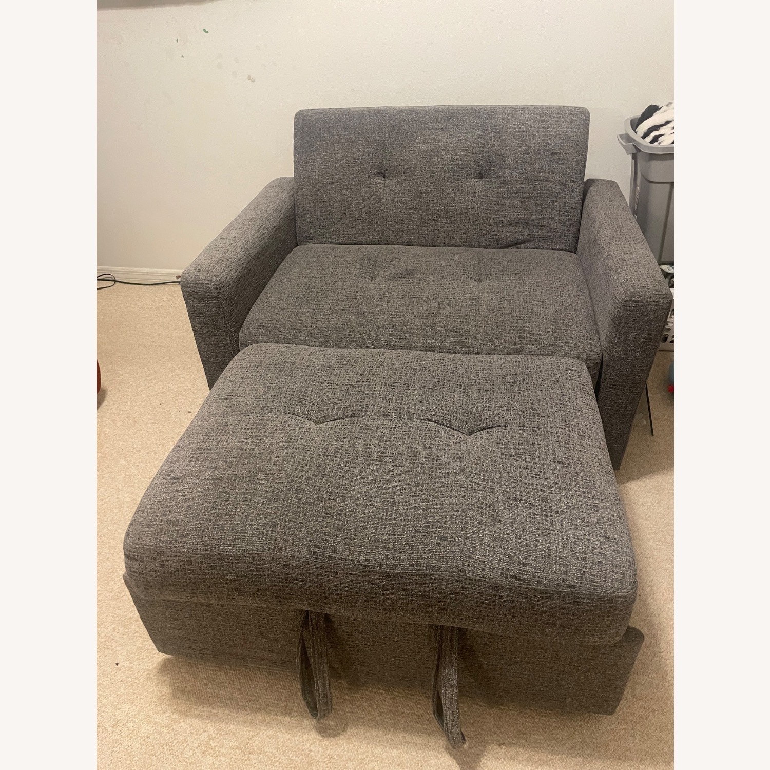 Noah Convertible Sleeper Chair-and-a-Half, Gray - image-5