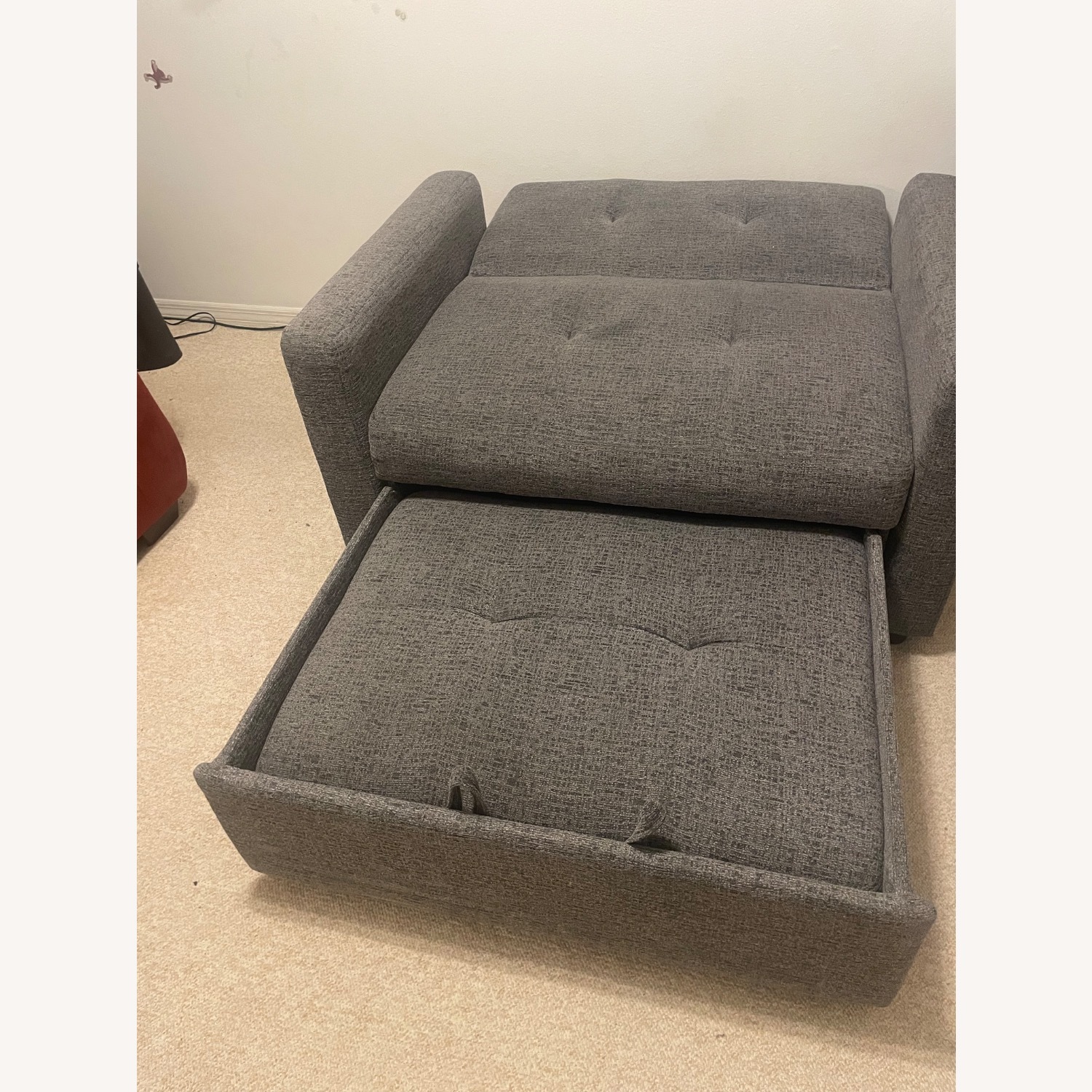 Noah Convertible Sleeper Chair-and-a-Half, Gray - image-4