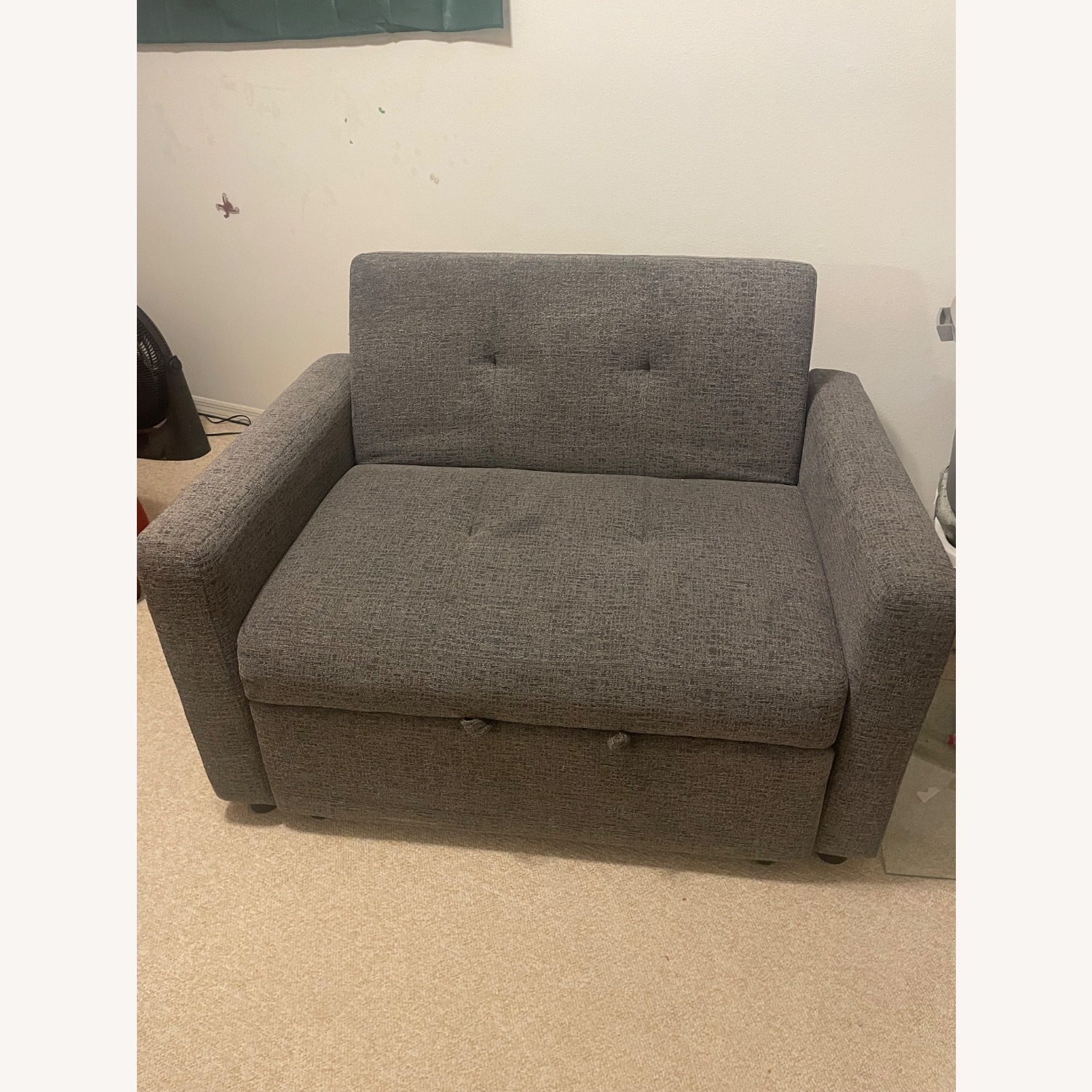 Noah Convertible Sleeper Chair-and-a-Half, Gray - image-2