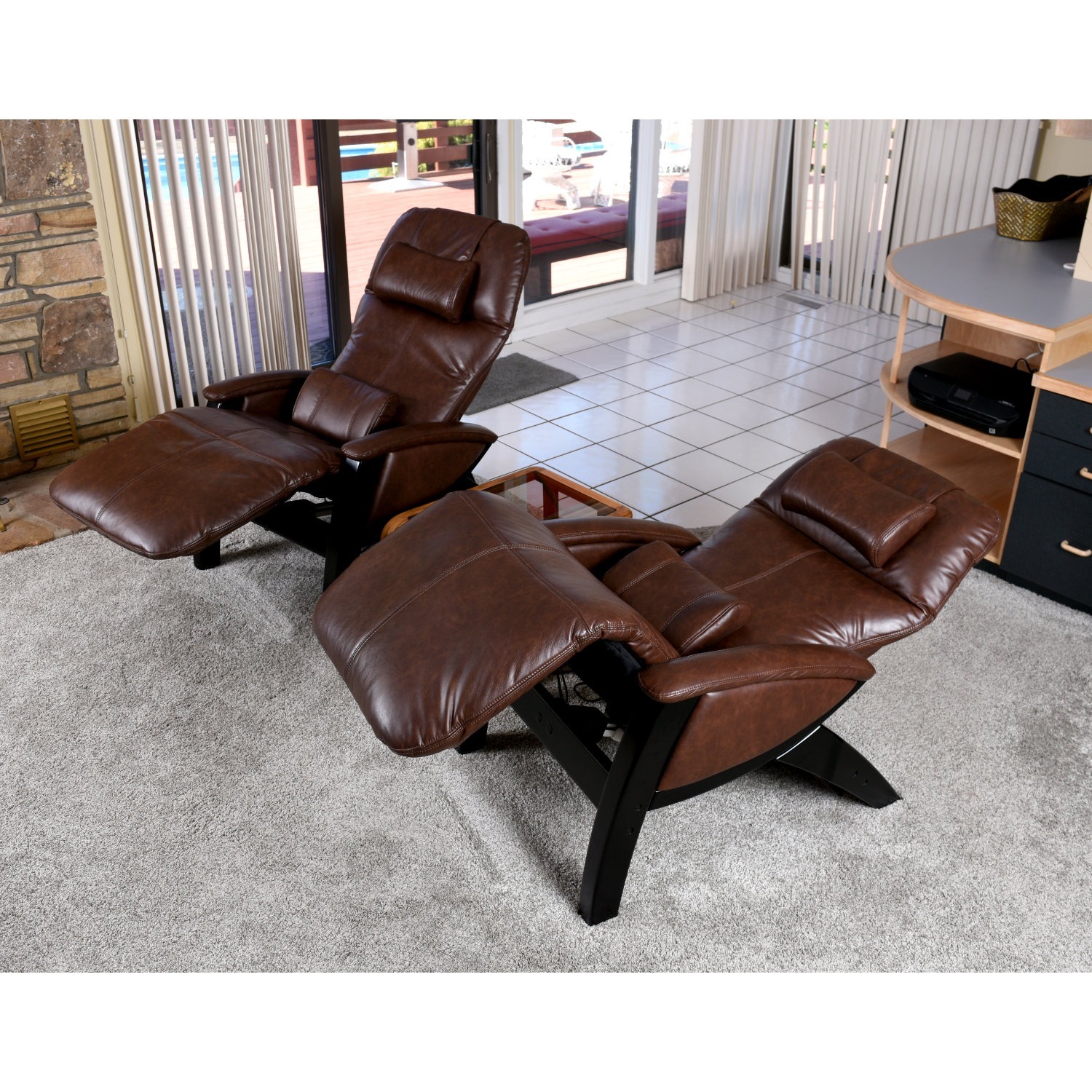 Pair of Zero Gravity Heated Massage Recliners - image-12