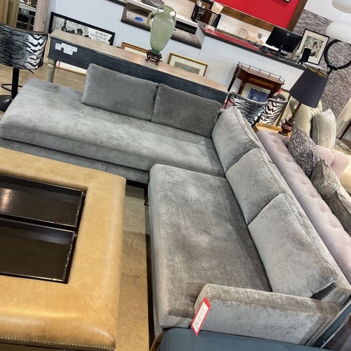 Used West Elm Andes 2-Piece W Chaise Sectional Gray  for sale on AptDeco