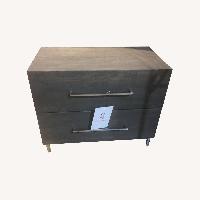 CB2 Link Acacia 2-Drawer Nightstand