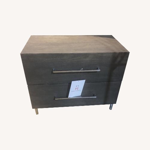 Used CB2 Link Acacia 2-Drawer Nightstand for sale on AptDeco