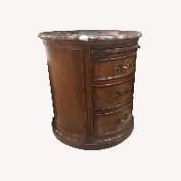 Marble Top Three-Drawer Side Table