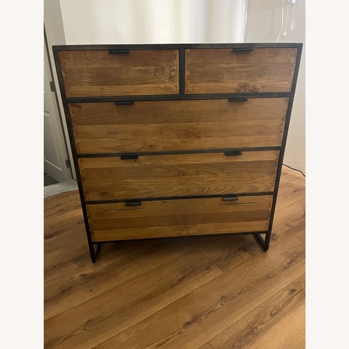 Used From The Source Wood and Metal Dresser for sale on AptDeco