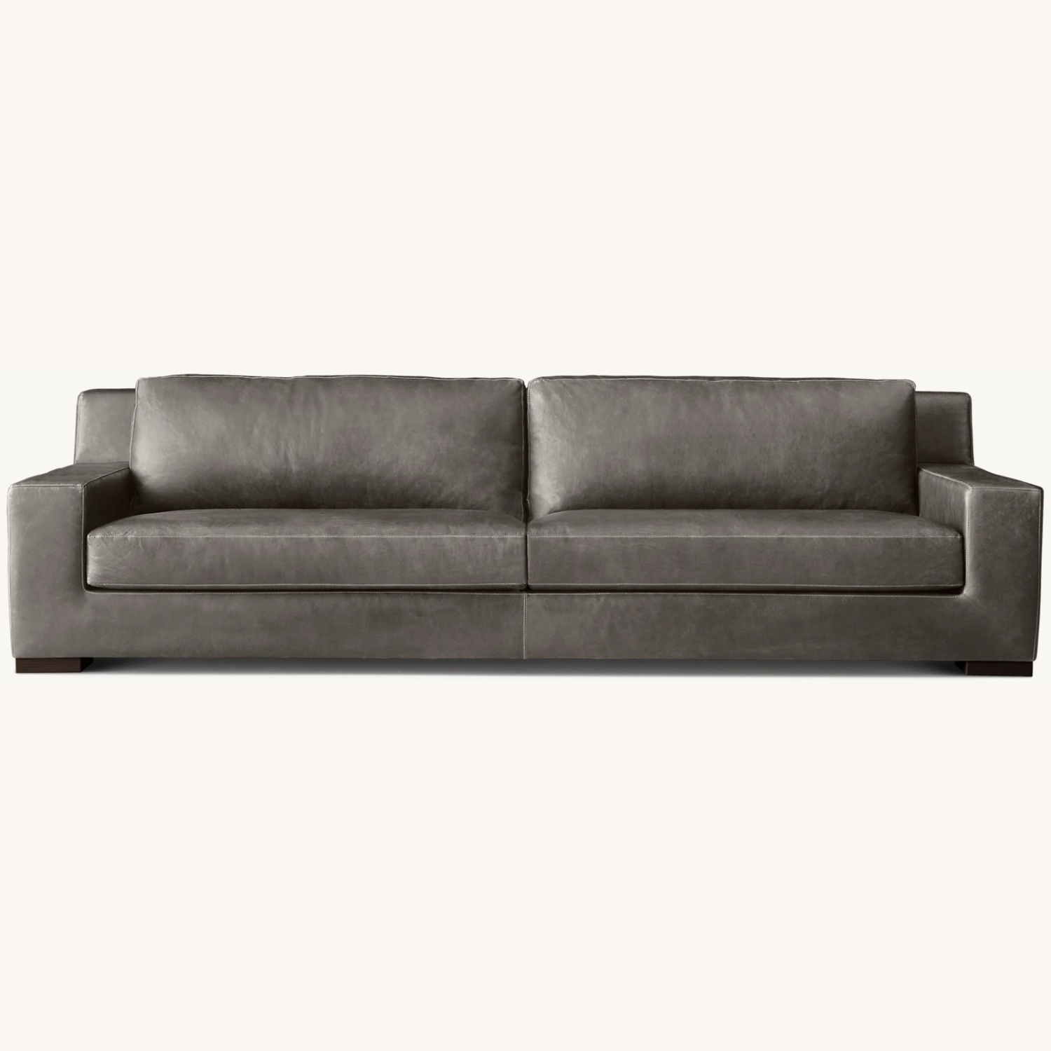 Restoration Hardware Modena Track Leather Sofa - image-0