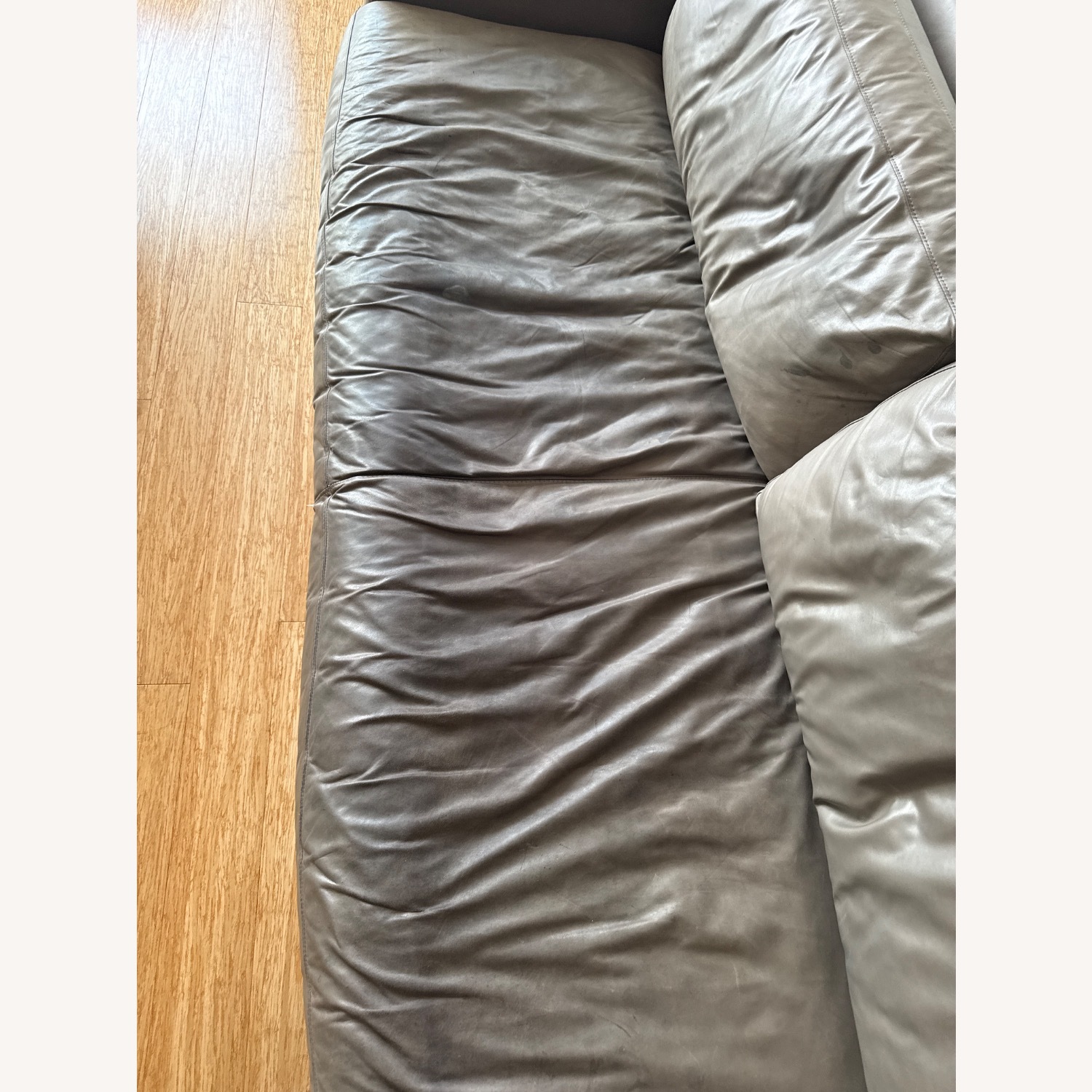 Restoration Hardware Modena Track Leather Sofa - image-2