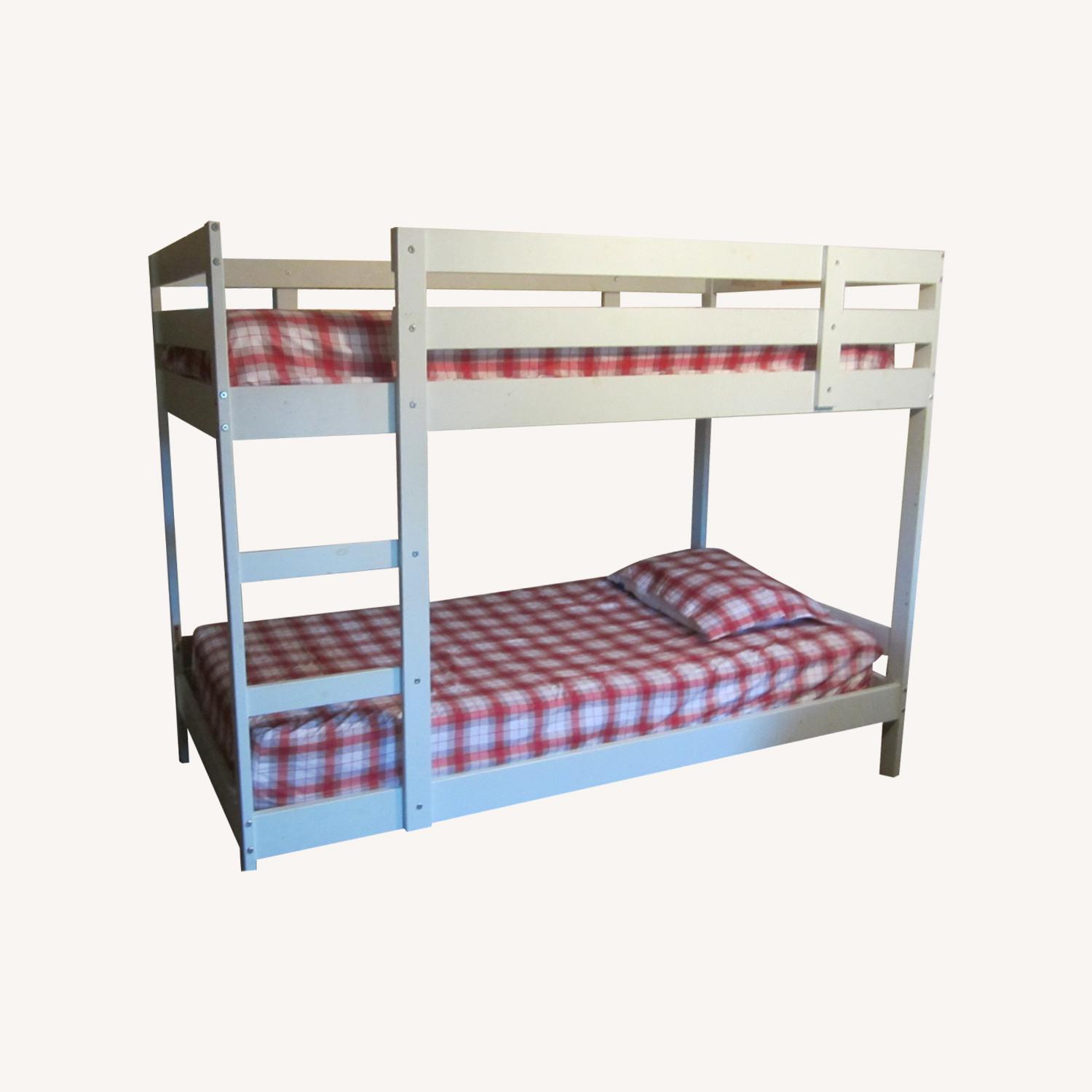 IKEA MYDA Sturdy Wood Bunk Bed Frame - image-0