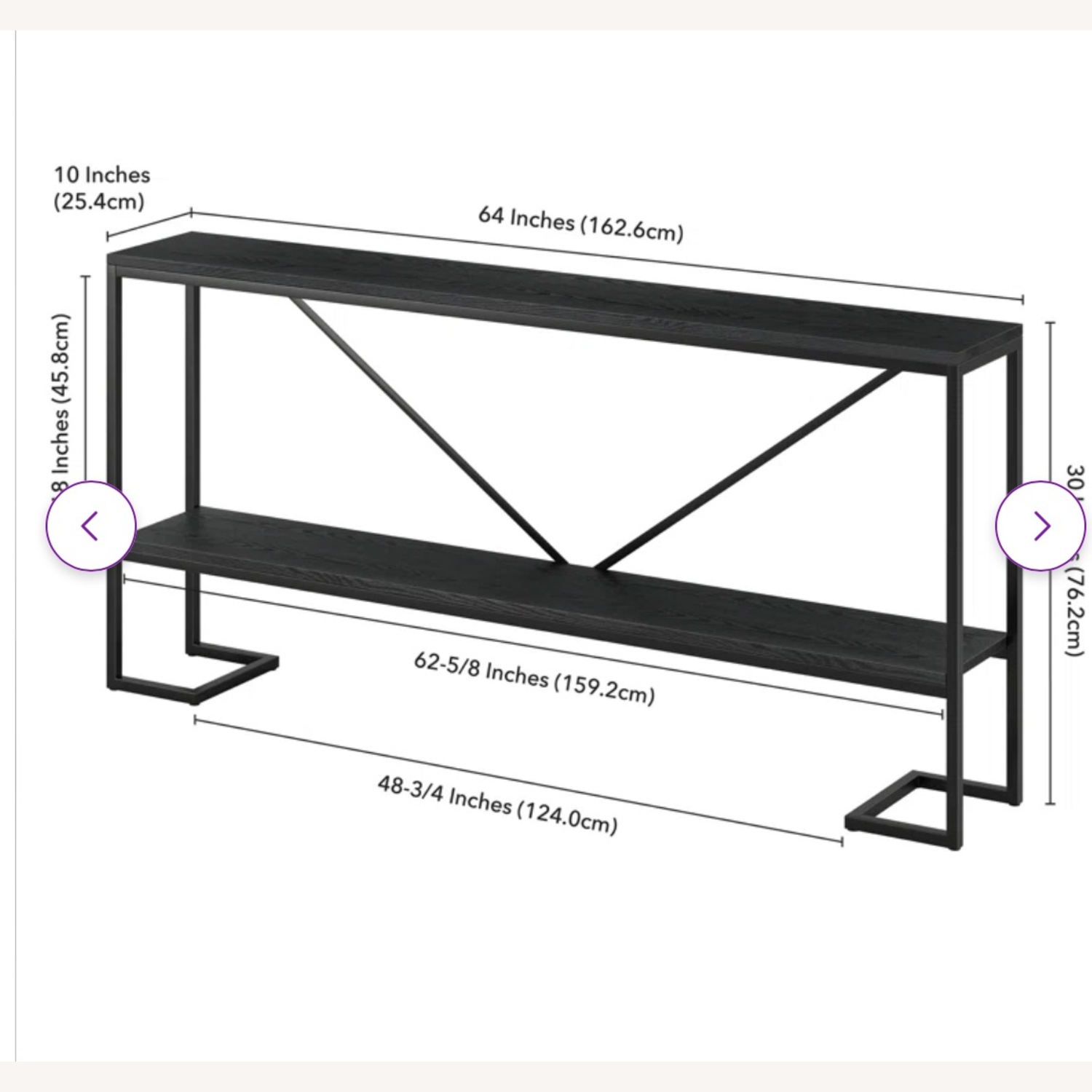 Narrow Black Console Table - image-2