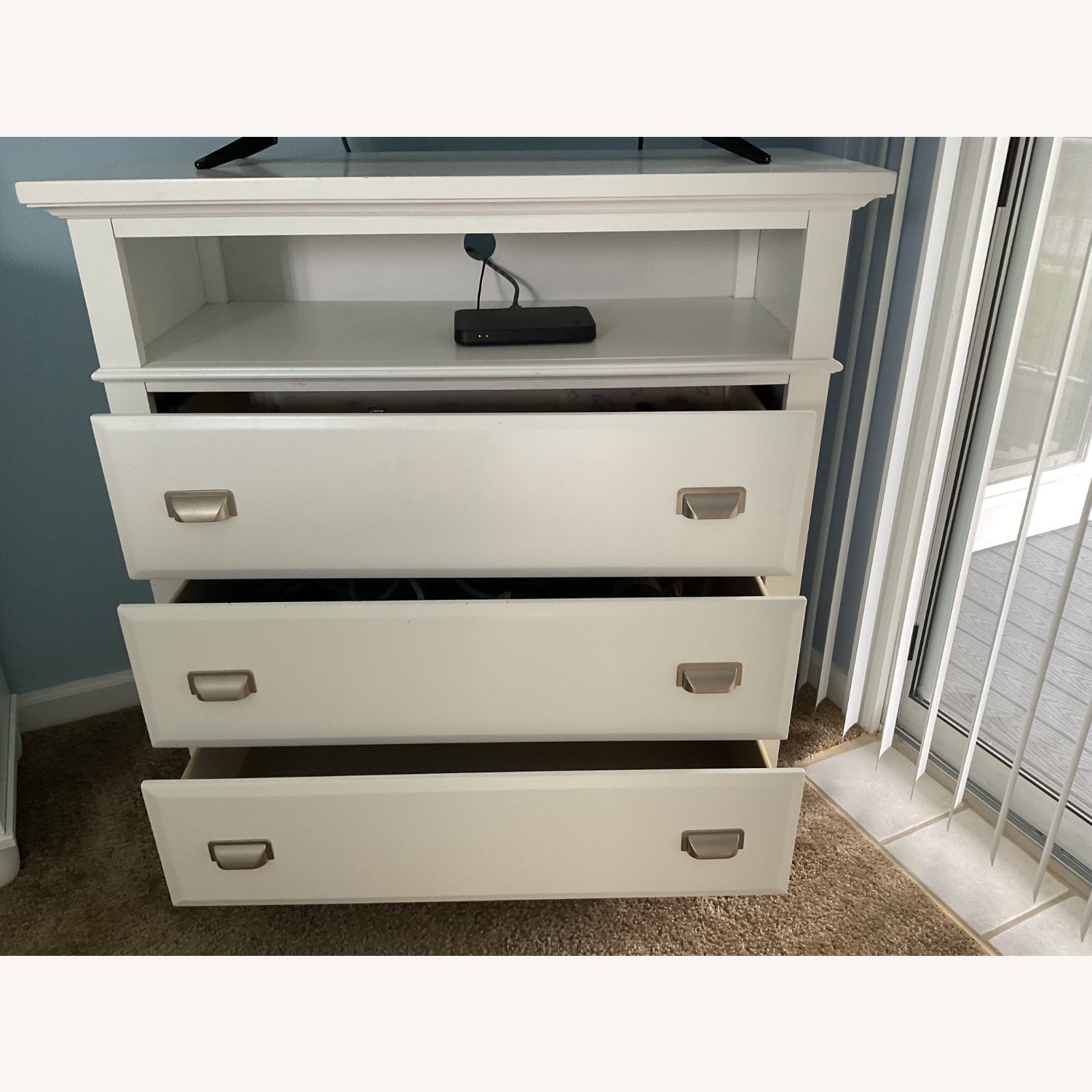 3 Drawer White Chest - image-1