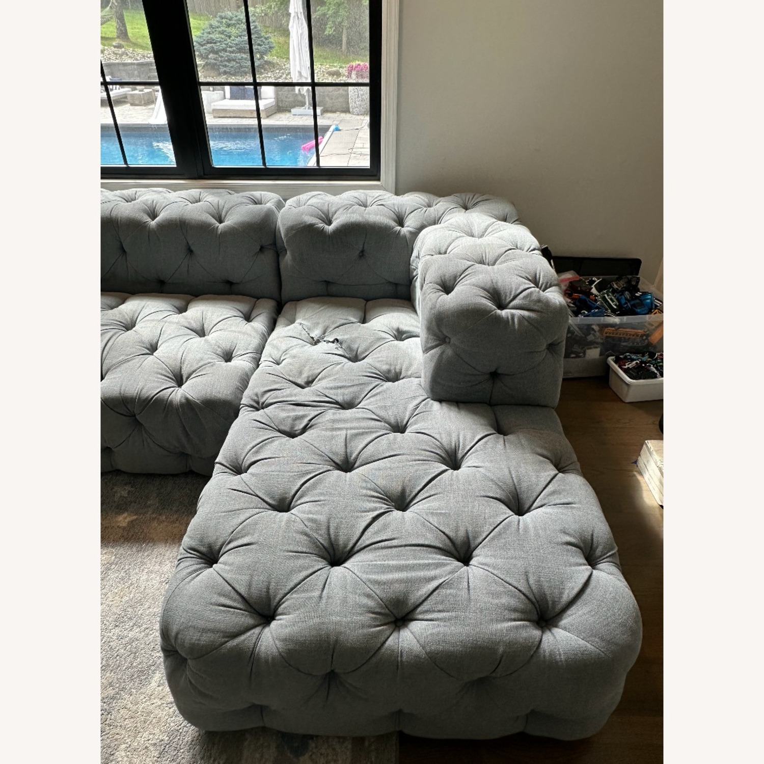 RH Soho Tufted Fabric 3 Piece Sectional - image-4