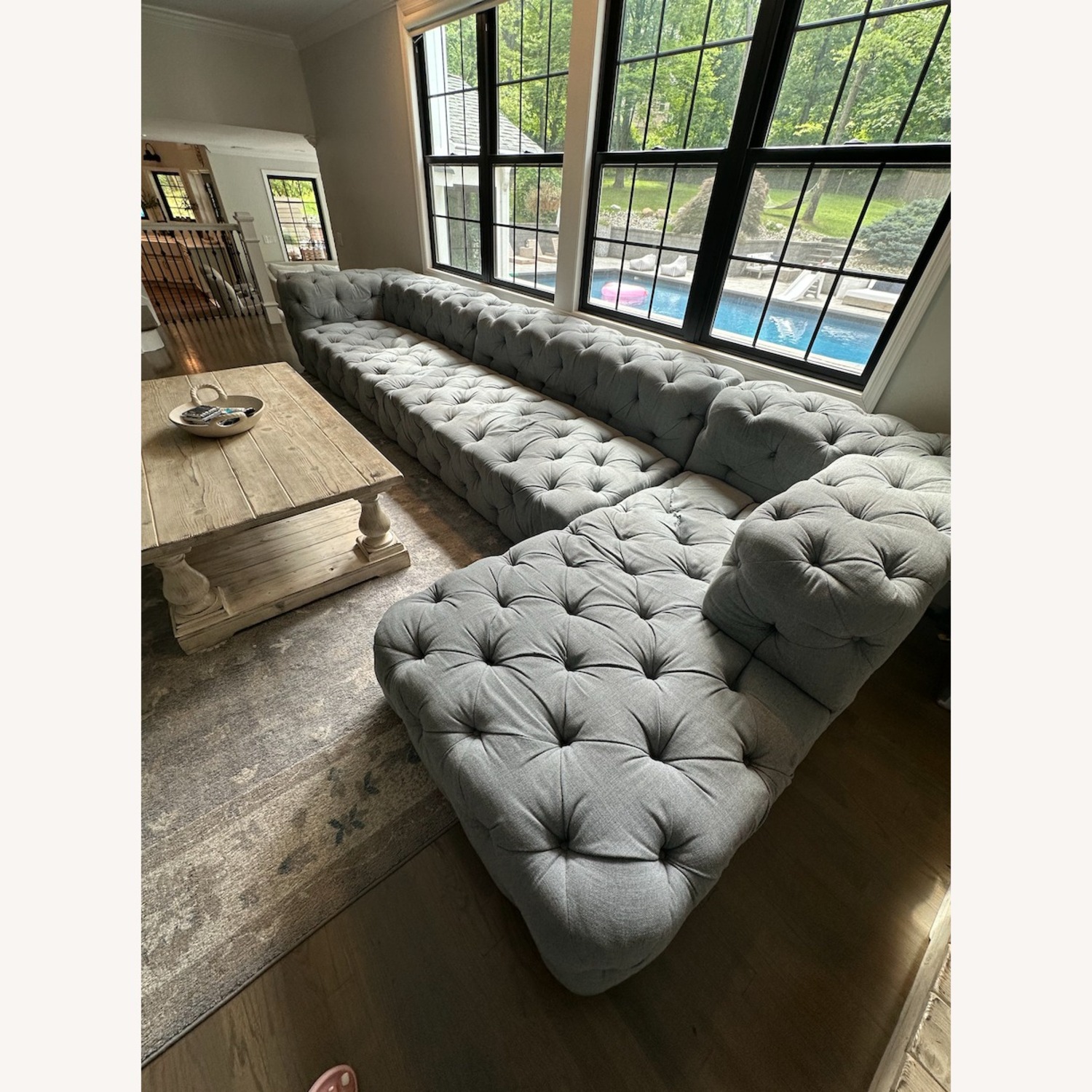 RH Soho Tufted Fabric 3 Piece Sectional - image-1