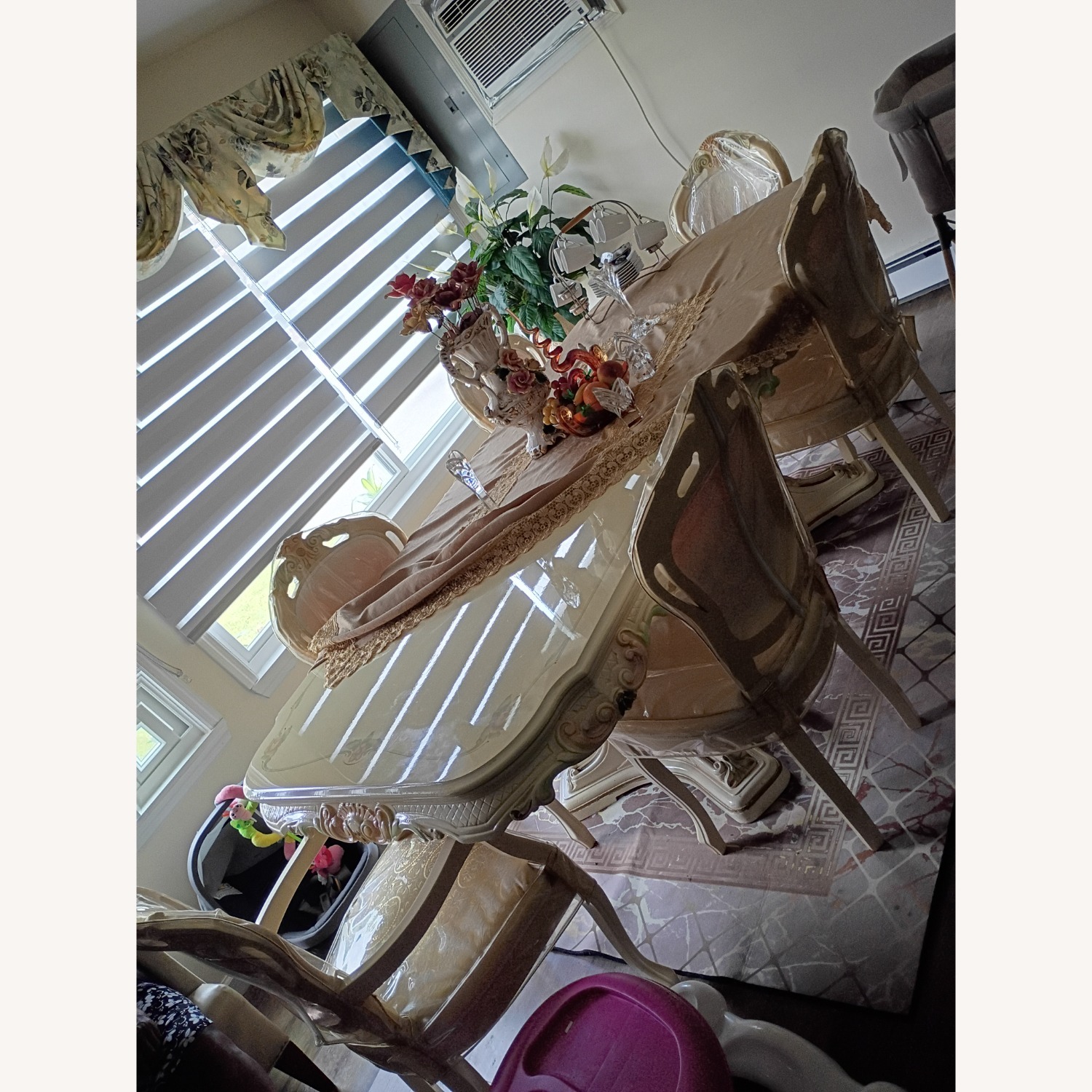 Antique Dining Table with 6 Chairs - AptDeco
