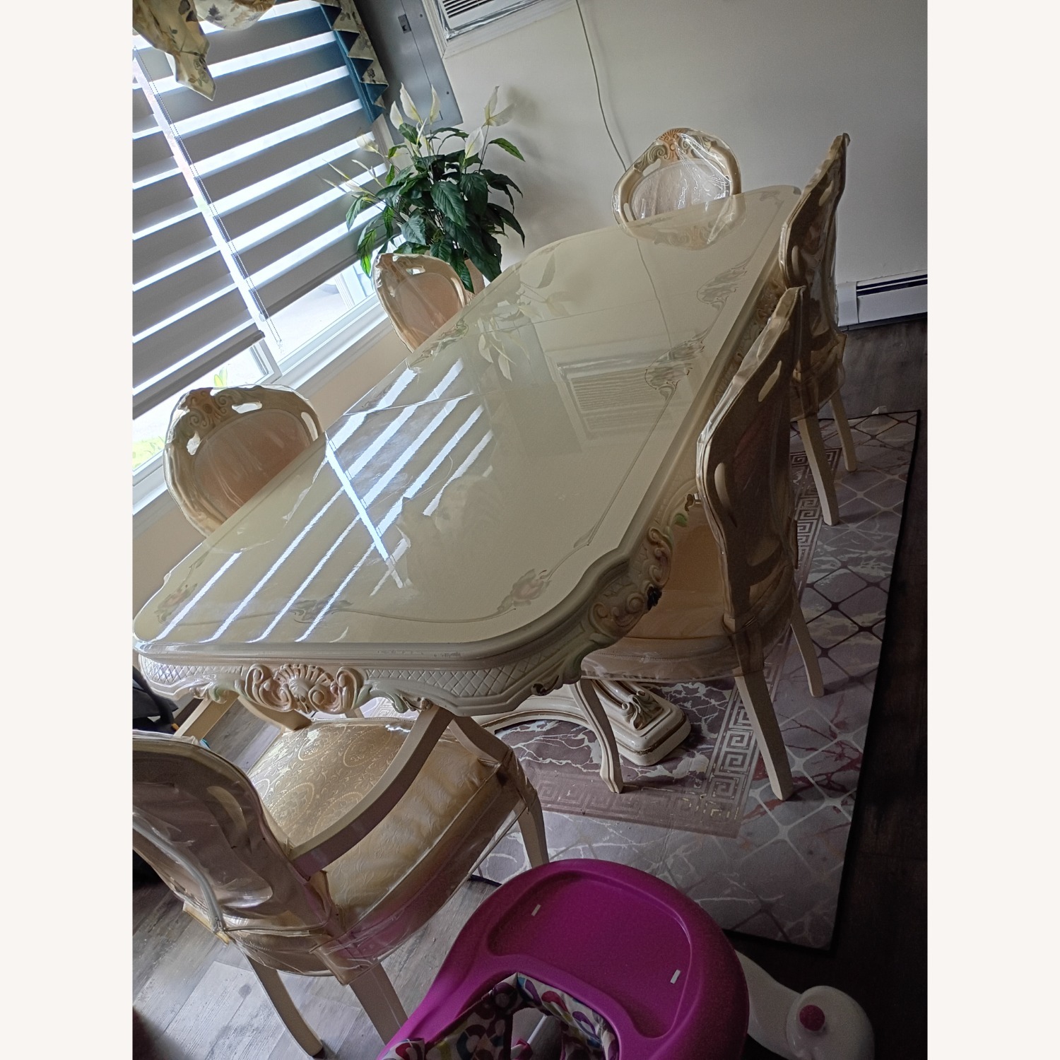 Antique Dining Table with 6 Chairs - AptDeco