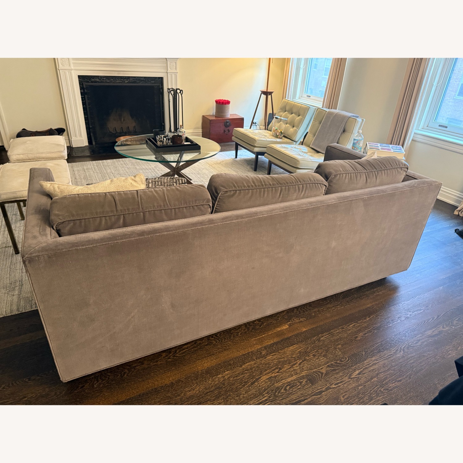 Todd Hase Velvet Upholstered Sofa - image-3