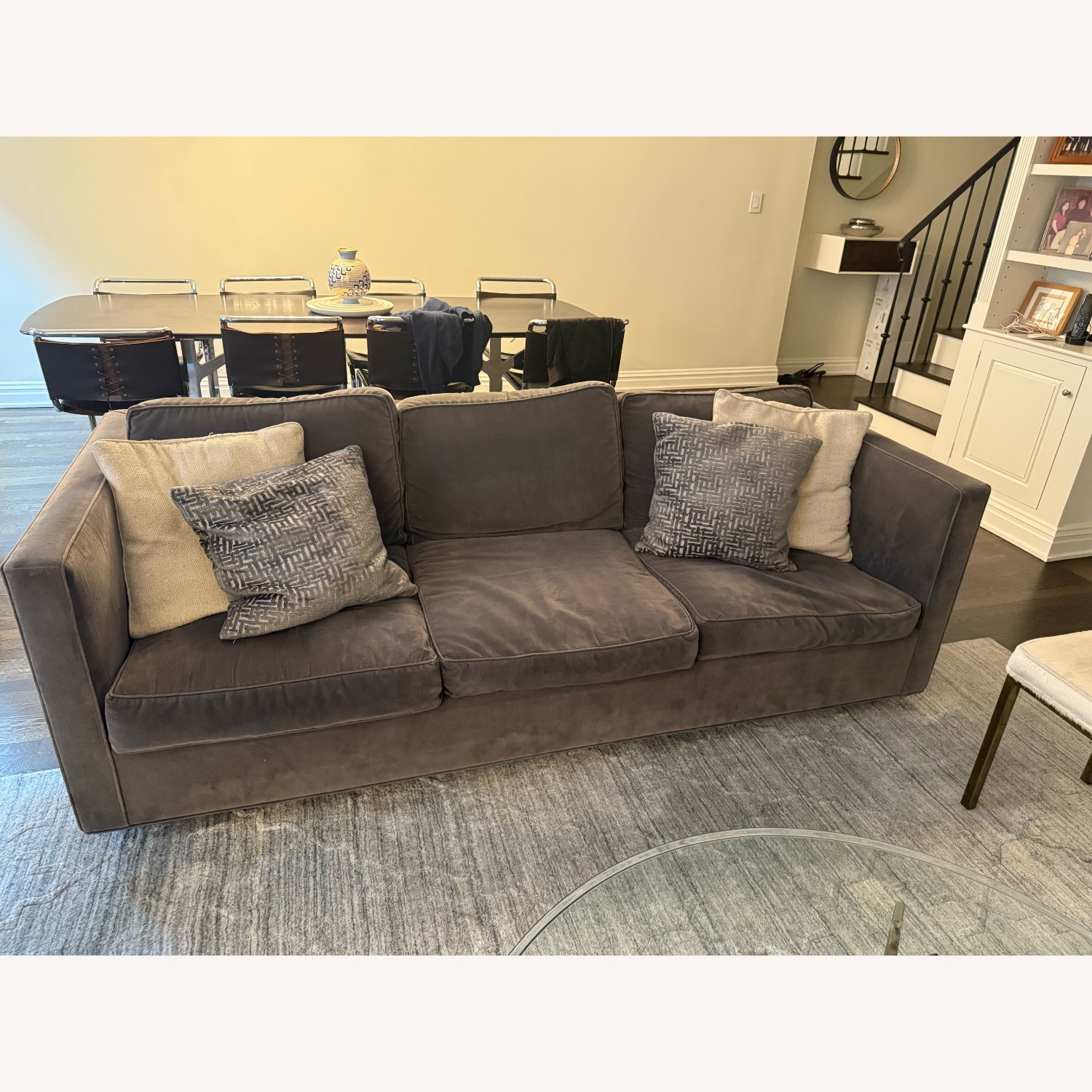 Todd Hase Velvet Upholstered Sofa - image-1